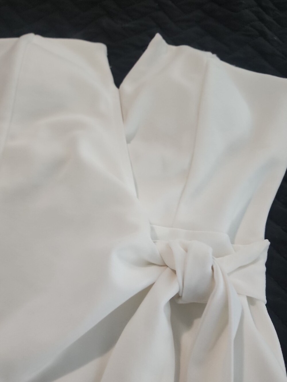 Trixxi White Strapless Tie-Waist Sheath Dress - Picture 6 of 7